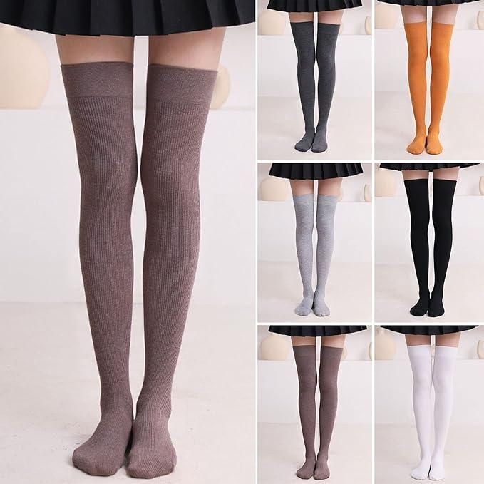 Wool Warm High Thigh Socks